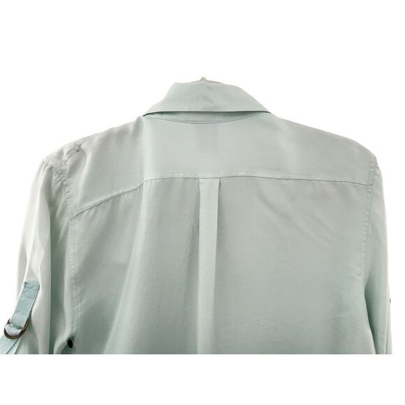 Gap mint green 100% silk button down vintage from spring 04 size large - Picture 6 of 13